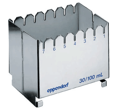 德國艾本德（Eppendorf）ReservoirRack,用于存放10mL、30mL和100mL試劑槽。最多可以放置7個試劑槽模塊或試劑槽